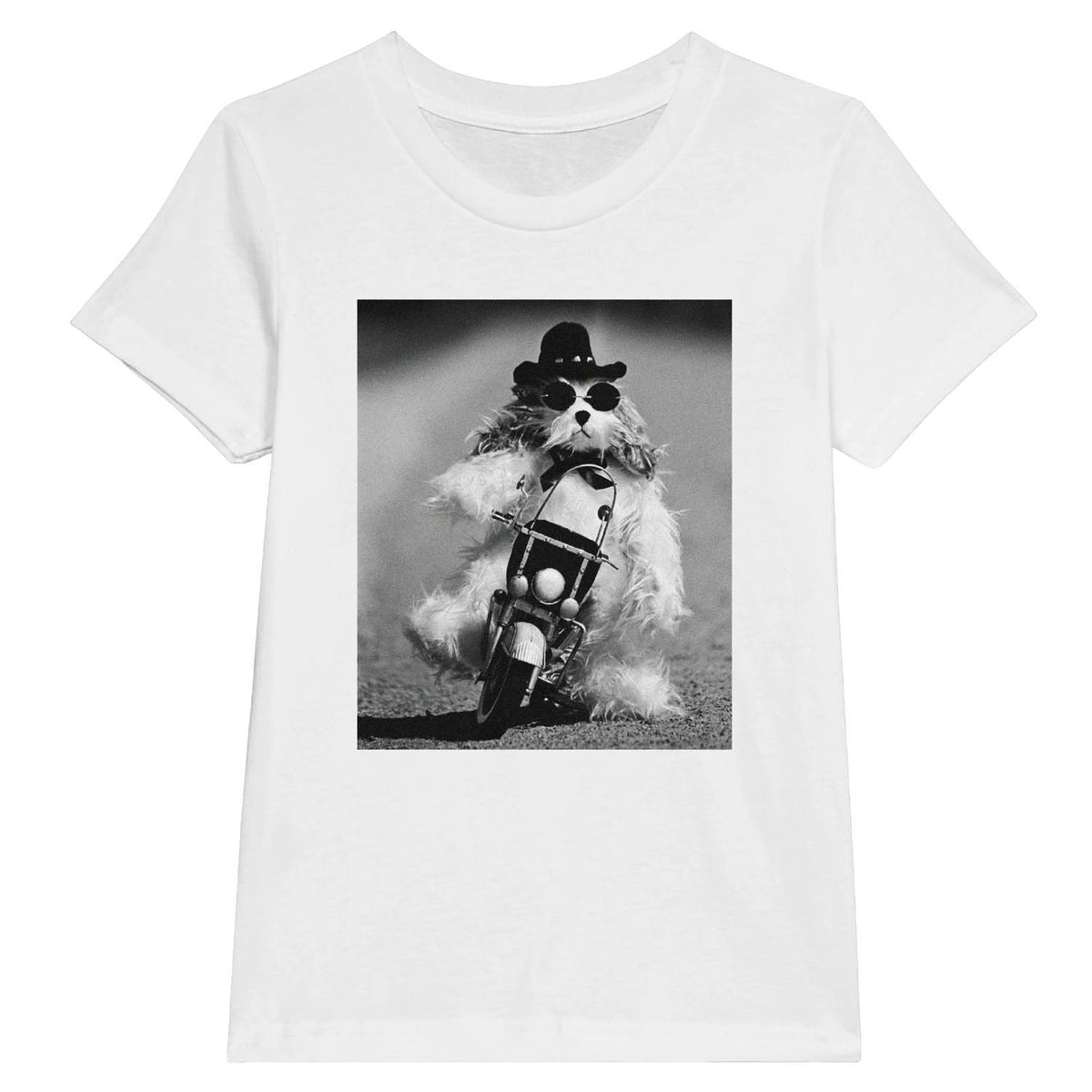 Biker Dog Kids T-Shirt by Uliana Blacklock