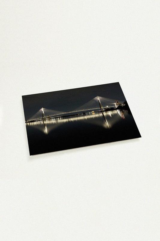 Gordie Howe International Bridge Panoramic mini art print by Peter Tkacz