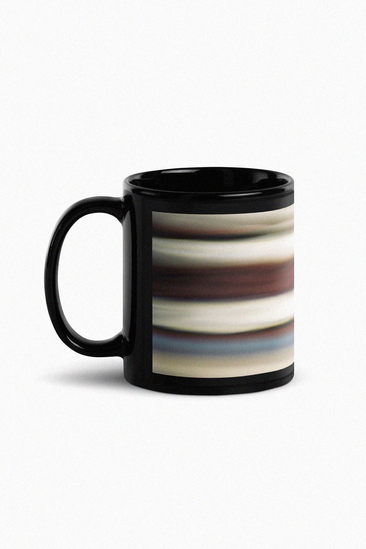 Jovian Bands Black Glossy Mug by Peter Tkacz