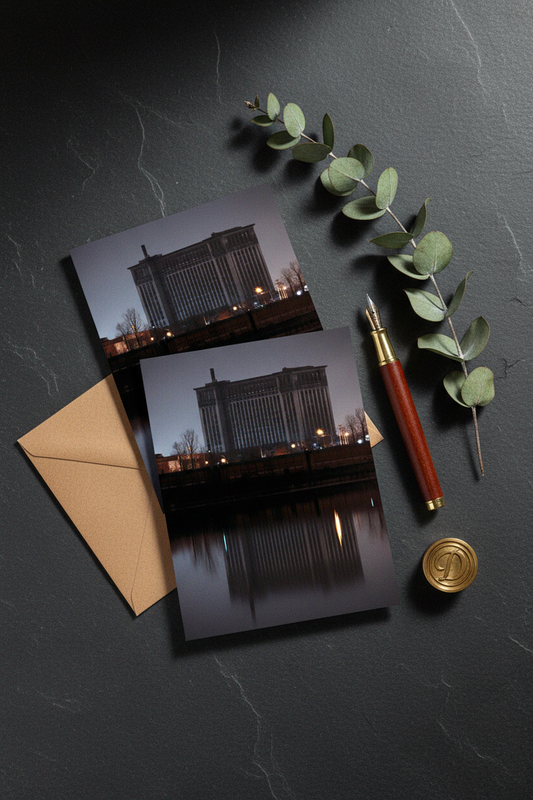Michigan Central Station Greeting Cards  by Peter Tkacz - Pinterest Lifestyle