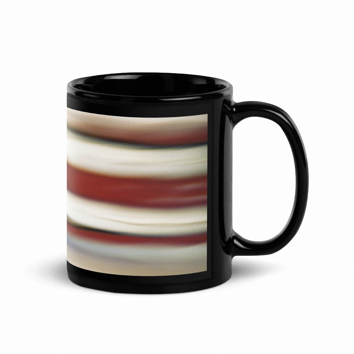 Jovian Bands Black Glossy Mug by Peter Tkacz