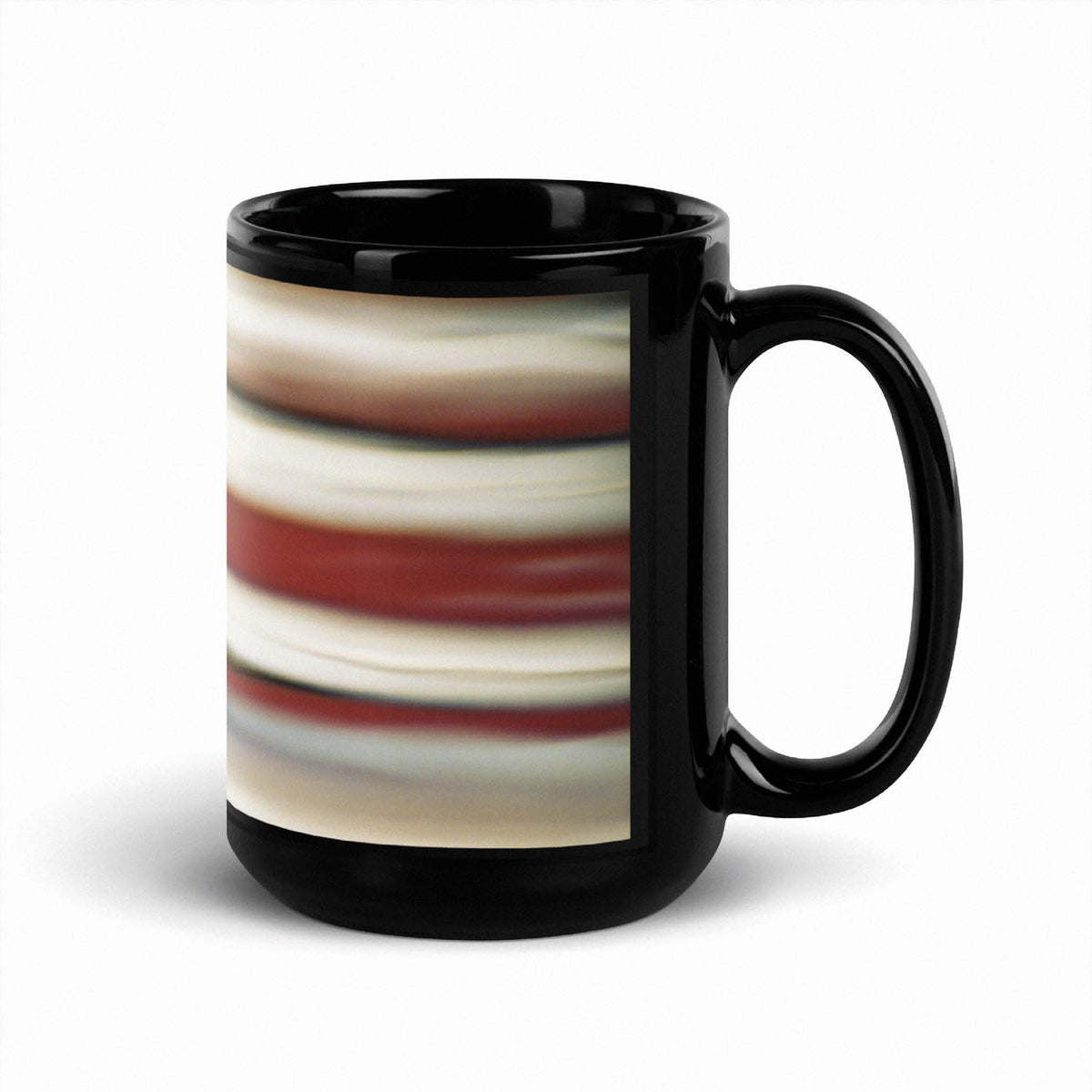 Jovian Bands Black Glossy Mug by Peter Tkacz