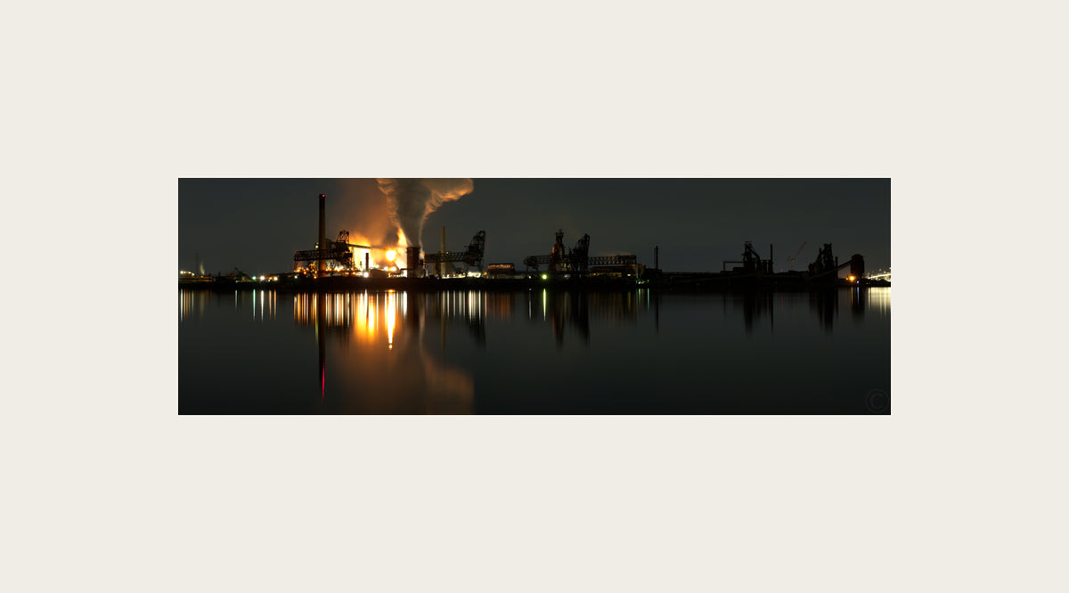 Zug Island at Night Photograph by Peter Tkacz  