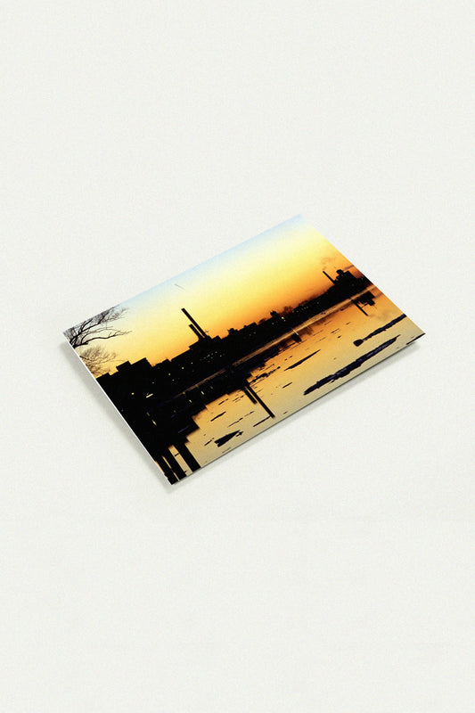 Windsor City Skyline Golden Hour Silhouette Greeting Cards by Peter Tkacz