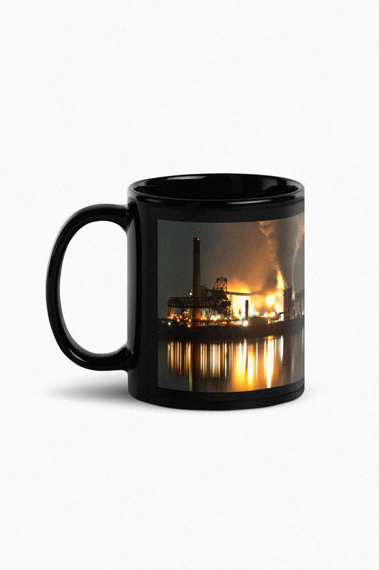 Zug Island at Night coffee mug by Peter Tkacz